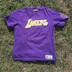Mitchell & Ness Purple Lakers Short Sleeve Tee